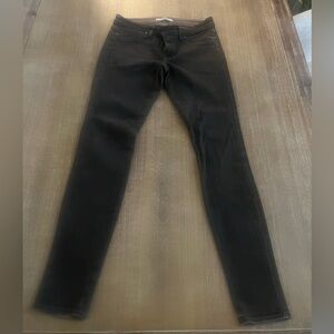 Chocolate Brown Distressed Rich & Skinny Jeans, Size 28